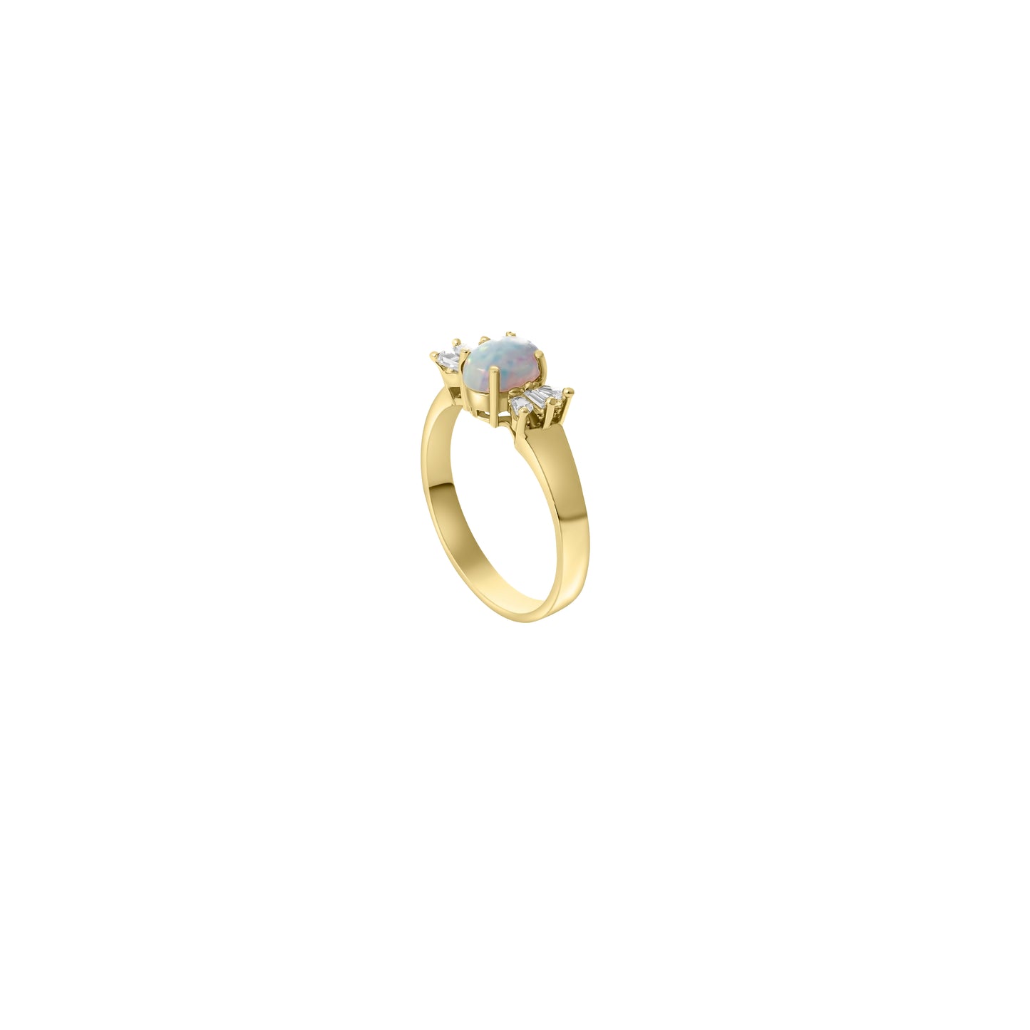 Opal Inlay Band Ring