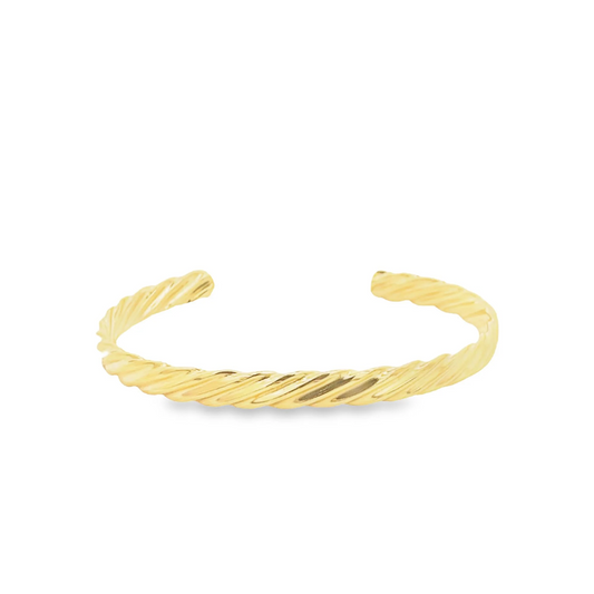 Gold Filled Cuff Open Bracelet Twisted Bangle