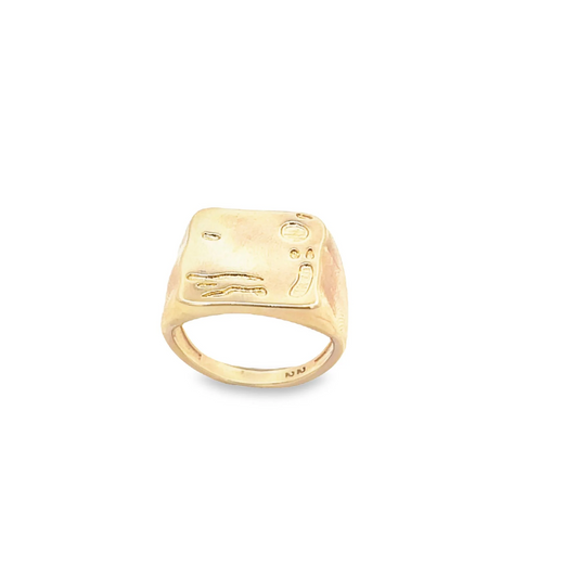 Gold Filled Designed Abstract Ring